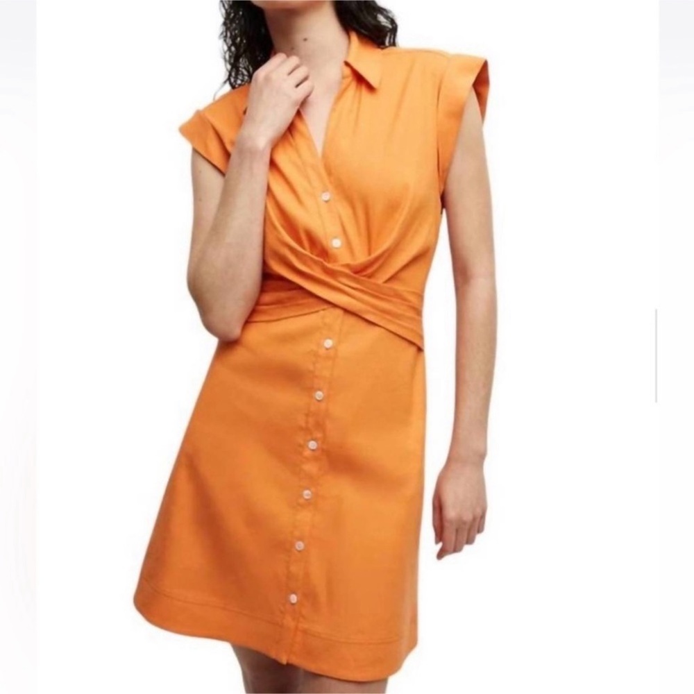 NWT VERONICA BEARD nagano dress in orange Sz 2